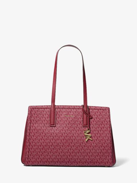 MICHAEL KORS Laila Medium Signature Logo Tote Bag