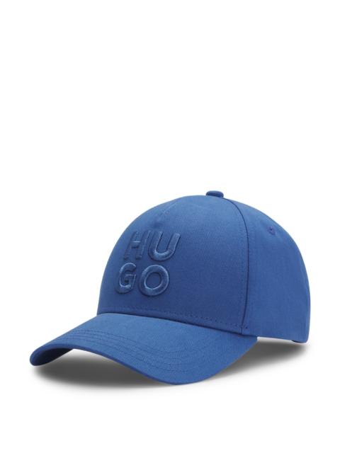 HUGO COTTON-TWILL CAP WITH EMBROIDERED LOGO