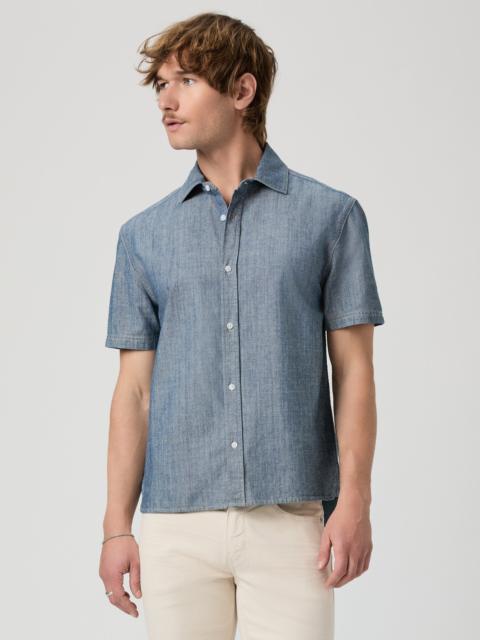 PAIGE Soliman Short Sleeve Denim Shirt