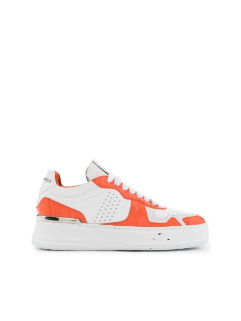 colour-block low-top sneakers