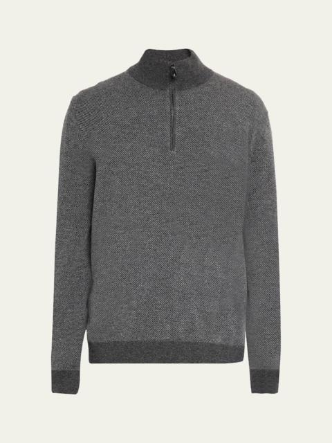 Loro Piana Men's Roadster Cashmere Quarter-Zip Sweater