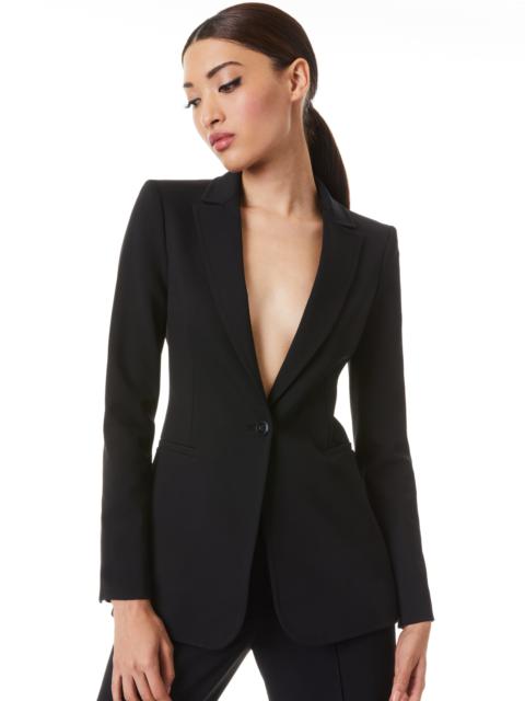Alice + Olivia BREANN LONG FITTED BLAZER