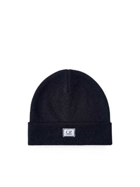 C.P. Company extrafine-merino wool logo-label beanie