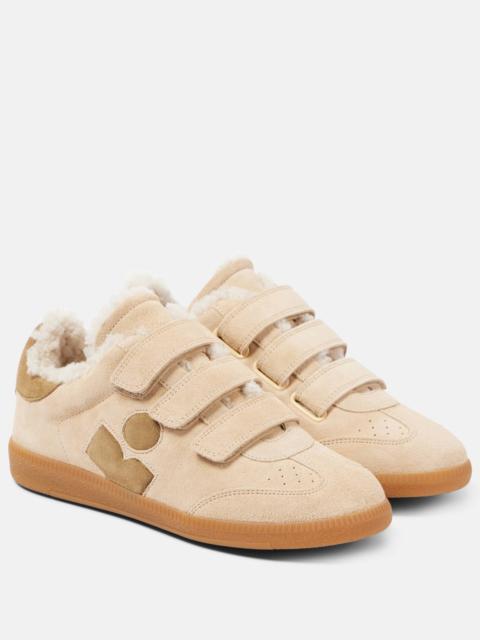 Isabel Marant Beth shearling-trimmed leather sneakers
