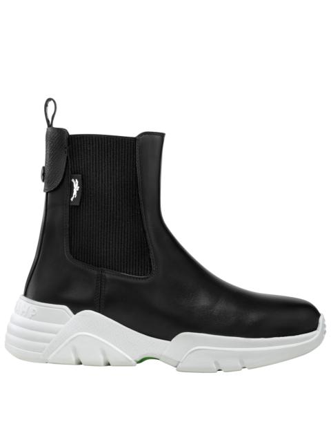 Longchamp Freeminder Low Boots Black - Leather