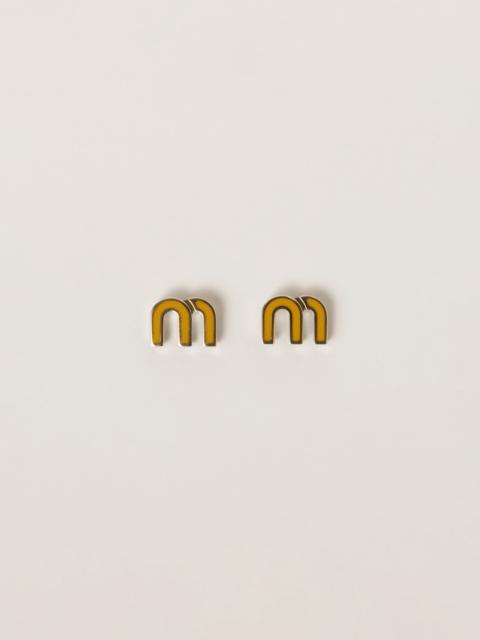 Miu Miu Enameled metal earrings