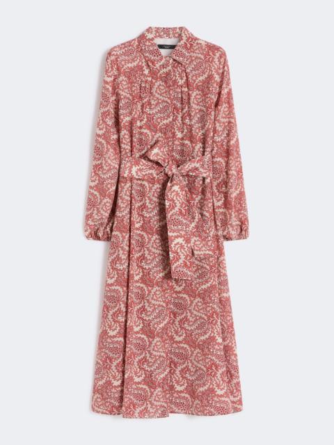 WEEKEND Max Mara Printed silk shirt dress - CHERRY
