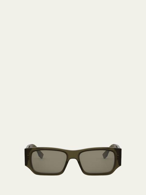 FENDI Men's FF Squared Rectangle Sunglasses