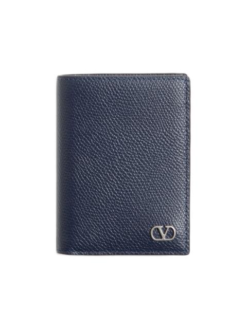 Valentino grainy vlogo signature card holder