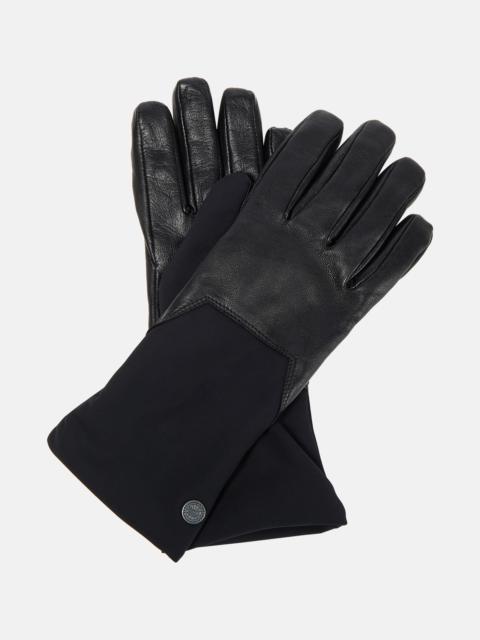 Leather-trimmed gloves