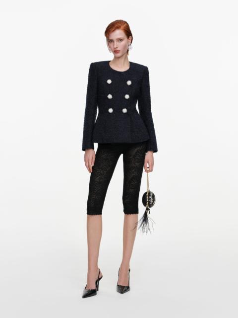 self-portrait Navy Boucle Jacket