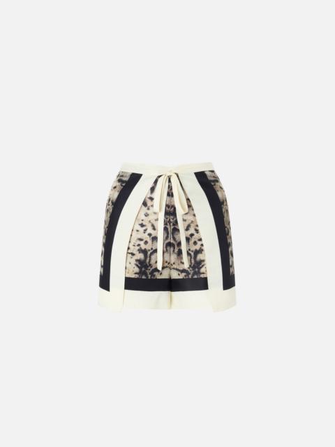 PINKO PAREO SHORTS WITH SNAKE PRINT