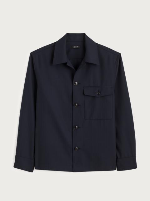 Madewell Overshirt in Wool-Blend Herringbone