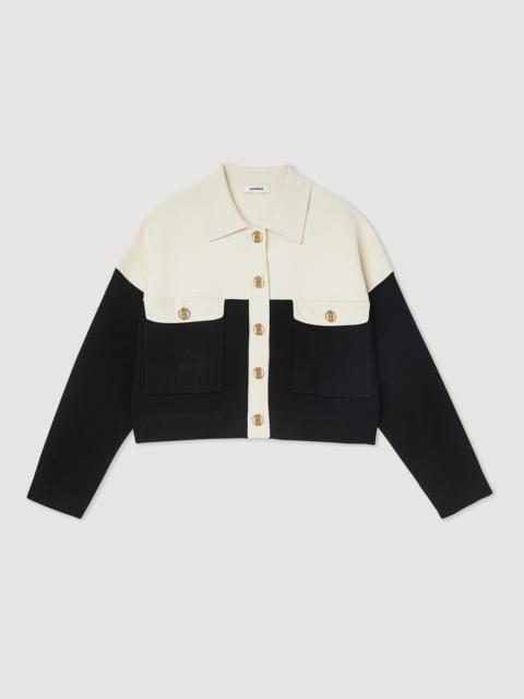 Sandro Oversized cropped coatigan