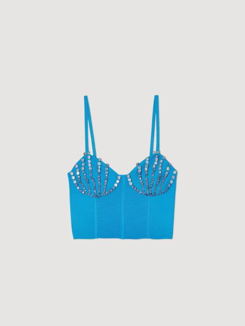 Sandro SEASHELL RHINESTONE BUSTIER