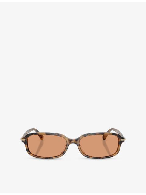 MICHAEL KORS MK2288U Vintage Rectangle-Frame Tortoiseshell Acetate Sunglasses