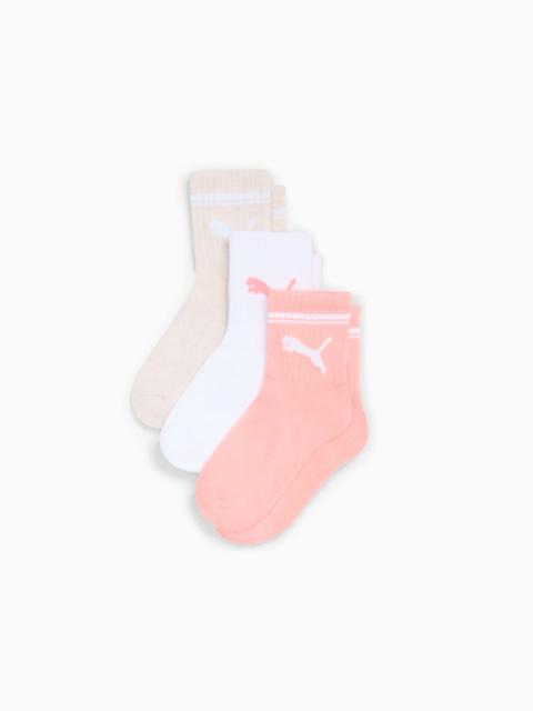 PUMA Big Kids' Low Crew Socks [3 Pairs]