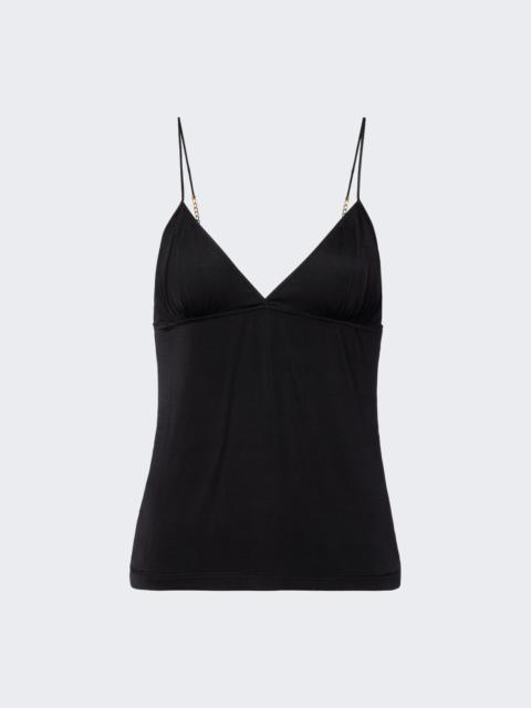SAINT LAURENT Cassandre Chain Detail Camisole Black