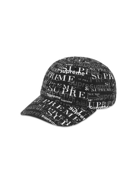 Supreme Logo Pattern 6-Panel 'Black'