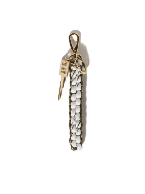 Miu Miu braided keychain holder