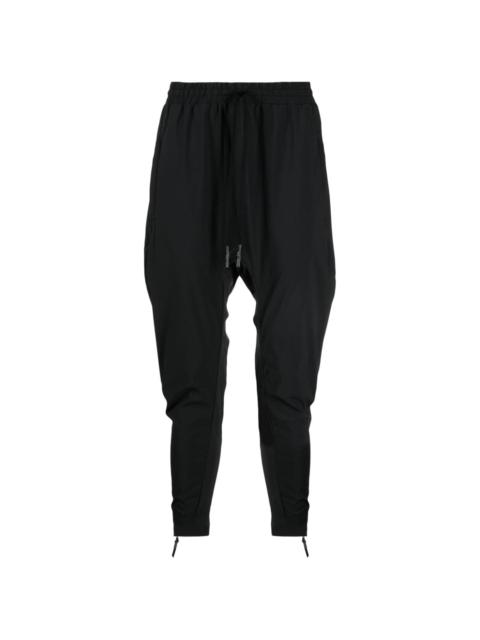 drop-crotch tapered track trousers