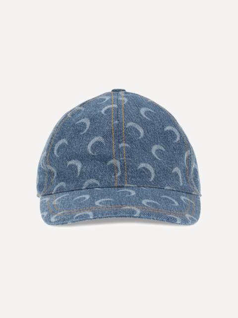 Marine Serre Moon Laser Denim Baseball Hat