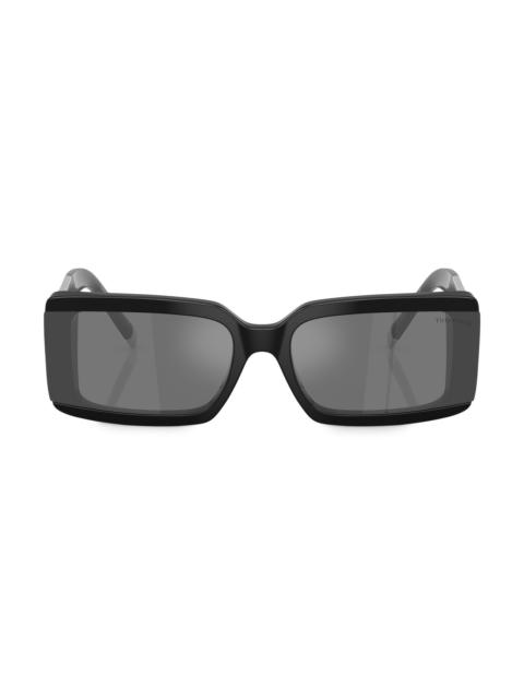 Tiffany & Co. Women's Tiffany T 62MM Rectangular Sunglasses - Dark Grey Black