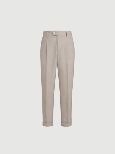 Brunello Cucinelli Virgin wool fresco trousers with pleat
