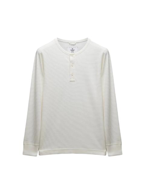 Reigning Champ Lightweight Waffle Standard Fit Henley - Championship White