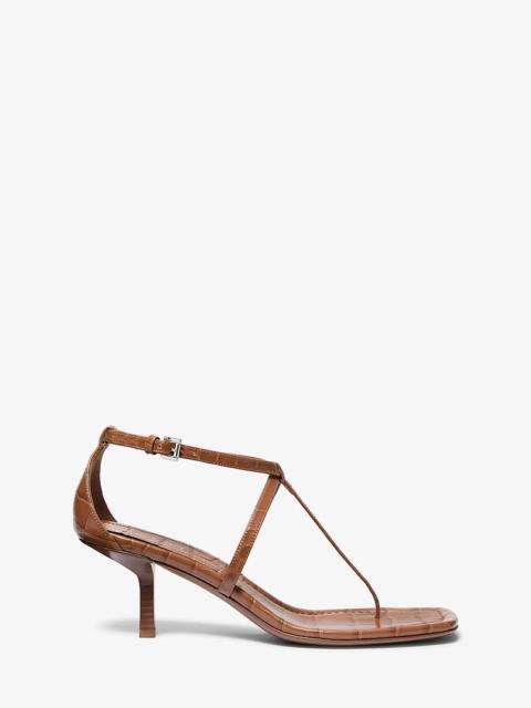 MICHAEL KORS COLLECTION Anna Crocodile Embossed Leather Sandal