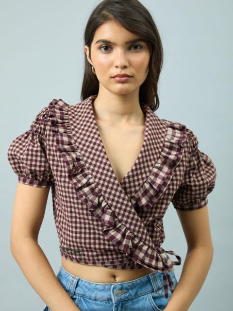 House of Sunny GINGHAM RUFFLE TOP