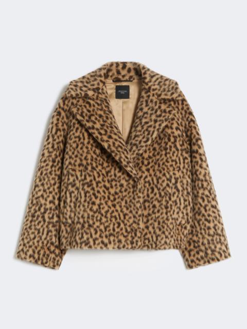 WEEKEND Max Mara DISEGNO Patterned wool-blend pea coat - CAMEL