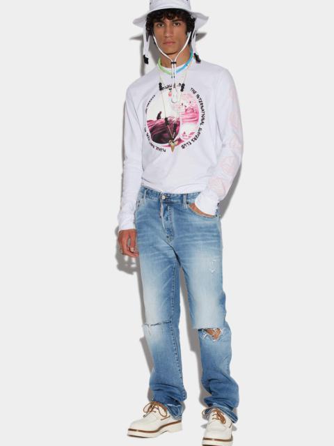 DSQUARED2 LIGHT SUNSET WASH ROADIE JEANS