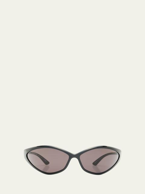 BALENCIAGA Men's Acetate Wrap Sunglasses