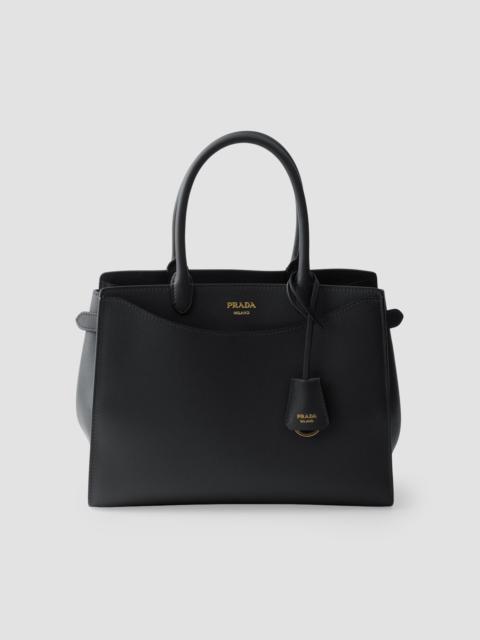 Prada Women's Prelude Large Leather Top Handle Bag - Black