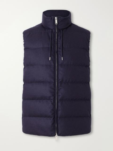 SLOWEAR Montedoro Quilted Wool-Blend Down Gilet Navy