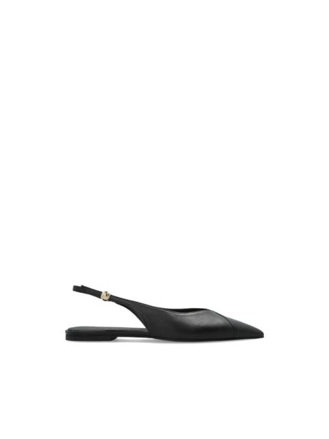 FURLA Sfera slingback pointed-toe leather pumps