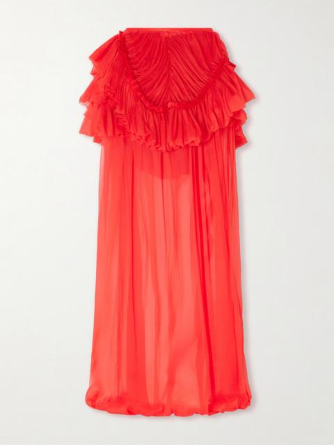 Dries Van Noten Shelby Ruffled Silk-chiffon Maxi Skirt