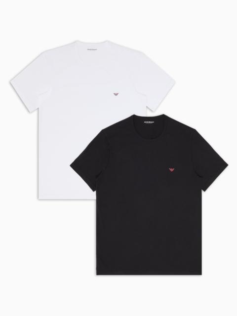 EMPORIO ARMANI TWO-PACK OF PURE COTTON LOUNGEWEAR T-SHIRTS