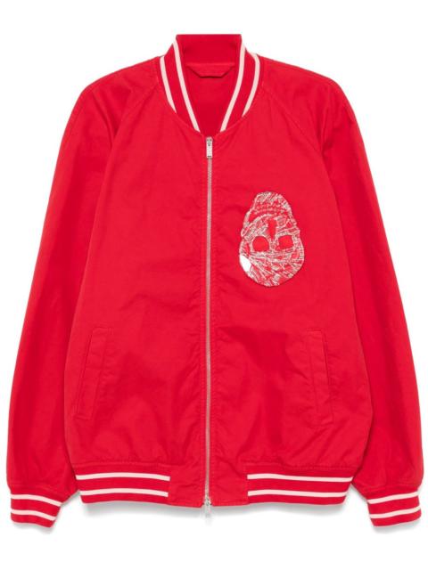 Alexander McQueen skull-appliqué bomber jacket