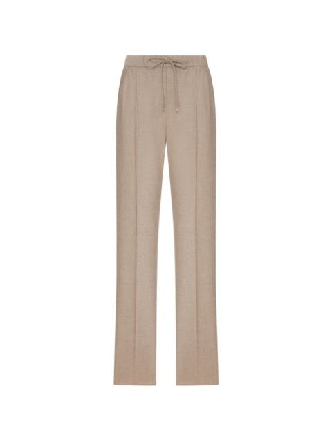 Max Mara drawstring pressed-crease trousers