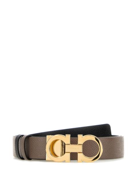 Mud leather reversible belt