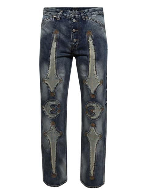 Thug Club Bone button-fastening jeans