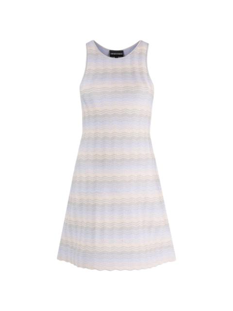 EMPORIO ARMANI chevron jacquard minidress