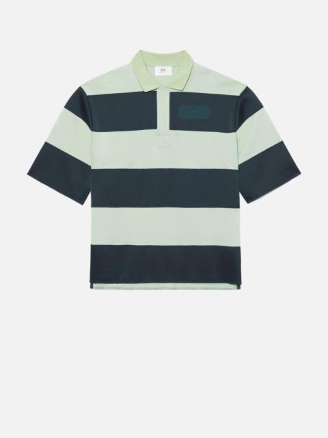 AMI Paris Rugby Striped Polo Shirt