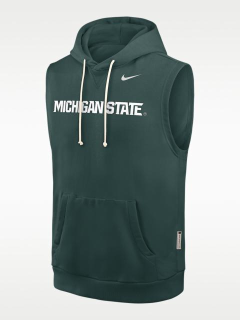 Nike Michigan State Sideline Men's Nike Dri-FIT College Sleeveless Pullover Hoodie