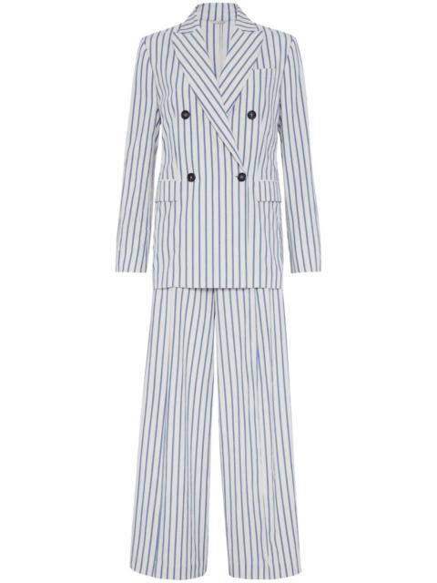 Brunello Cucinelli striped cotton suit
