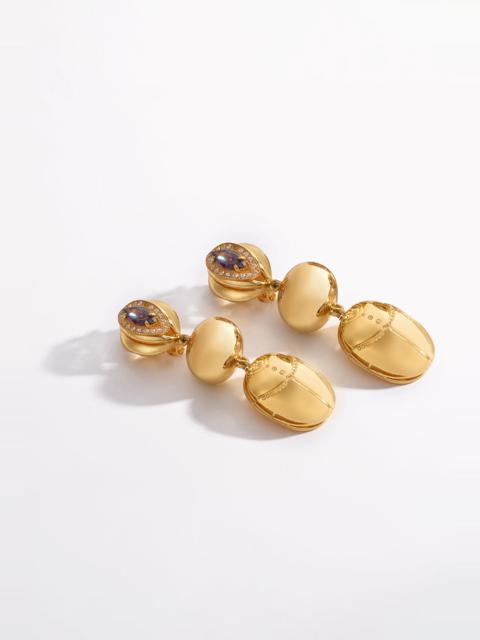 CAMILLA COSMIC CARTOUCHE SCARAB EARRINGS