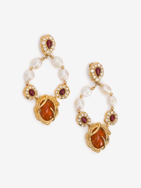 Roberto Cavalli Golden Chandelier Earrings