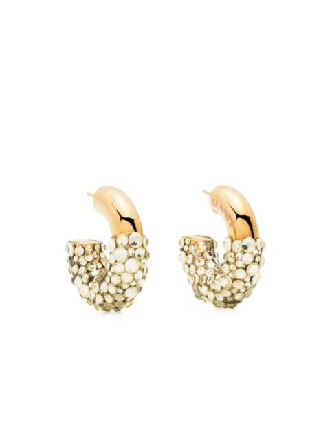 SUNNEI rhinestone-embellished chunky hoop earrings